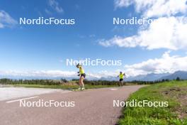 11.06.2023, Lavaze, Italy (ITA): Hanna Oeberg (SWE), Johanna Skottheim (SWE), (l-r)  - Biathlon summer training, Lavaze (ITA). www.nordicfocus.com. © Barbieri/NordicFocus. Every downloaded picture is fee-liable.