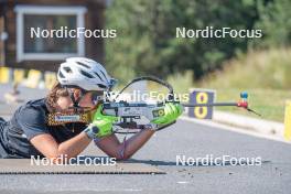 23.08.2023, Font-Romeu, France (FRA): Chloé Chevalier (FRA) - Biathlon training, Font-Romeu (FRA). www.nordicfocus.com. © Authamayou/NordicFocus. Every downloaded picture is fee-liable.