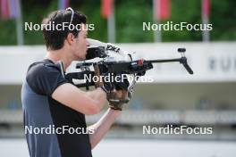 04.06.2023, Ruhpolding, Germany (GER): Niklas Hartweg (SUI) - Biathlon summer training, Ruhpolding (GER). www.nordicfocus.com. © Reiter/NordicFocus. Every downloaded picture is fee-liable.