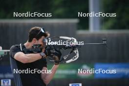 04.06.2023, Ruhpolding, Germany (GER): Niklas Hartweg (SUI) - Biathlon summer training, Ruhpolding (GER). www.nordicfocus.com. © Reiter/NordicFocus. Every downloaded picture is fee-liable.