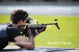 04.06.2023, Ruhpolding, Germany (GER): Niklas Hartweg (SUI) - Biathlon summer training, Ruhpolding (GER). www.nordicfocus.com. © Reiter/NordicFocus. Every downloaded picture is fee-liable.