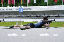 04.06.2023, Ruhpolding, Germany (GER): Niklas Hartweg (SUI) - Biathlon summer training, Ruhpolding (GER). www.nordicfocus.com. © Reiter/NordicFocus. Every downloaded picture is fee-liable.