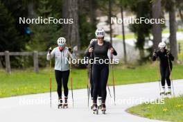 19.05.2023, Lenzerheide, Switzerland (SUI): Lydia Hiernickel (SUI), Lena Haecki Gross (SUI), Amy Baserga (SUI), Irene Cadurisch (SUI), (l-r) - Biathlon summer training, Lenzerheide (SUI). www.nordicfocus.com. © Manzoni/NordicFocus. Every downloaded picture is fee-liable.