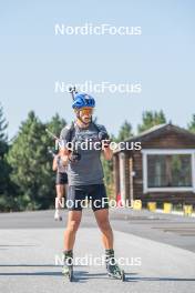 23.08.2023, Font-Romeu, France (FRA): Oscar Lombardot (FRA) - Biathlon training, Font-Romeu (FRA). www.nordicfocus.com. © Authamayou/NordicFocus. Every downloaded picture is fee-liable.