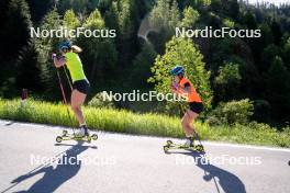 11.06.2023, Lavaze, Italy (ITA): Hanna Oeberg (SWE), Anna Magnusson (SWE), (l-r)  - Biathlon summer training, Lavaze (ITA). www.nordicfocus.com. © Barbieri/NordicFocus. Every downloaded picture is fee-liable.