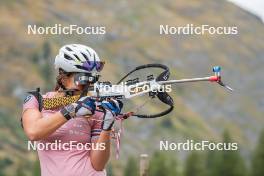 21.09.2023, Bessans, France (FRA): Caroline Colombo (FRA) - Biathlon training, Bessans (FRA). www.nordicfocus.com. © Authamayou/NordicFocus. Every downloaded picture is fee-liable.
