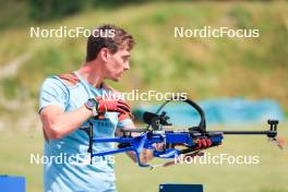 04.07.2023, Premanon, France (FRA): Fabien Claude (FRA) - Biathlon summer training, La Premanon (FRA). www.nordicfocus.com. © Manzoni/NordicFocus. Every downloaded picture is fee-liable.