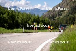 11.06.2023, Lavaze, Italy (ITA): Hanna Oeberg (SWE), Anna Magnusson (SWE), Johanna Skottheim (SWE), (l-r)  - Biathlon summer training, Lavaze (ITA). www.nordicfocus.com. © Barbieri/NordicFocus. Every downloaded picture is fee-liable.