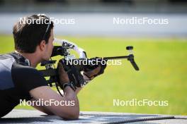 04.06.2023, Ruhpolding, Germany (GER): Niklas Hartweg (SUI) - Biathlon summer training, Ruhpolding (GER). www.nordicfocus.com. © Reiter/NordicFocus. Every downloaded picture is fee-liable.