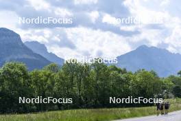 30.05.2023, Col Bayard, France (FRA): Emilien Claude (FRA), Oscar Lombardot (FRA), Eric Perrot (FRA), Quentin Fillon Maillet (FRA), (l-r)  - Biathlon summer training, Col Bayard (FRA). www.nordicfocus.com. © Thibaut/NordicFocus. Every downloaded picture is fee-liable.