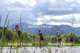 30.05.2023, Col Bayard, France (FRA): Emilien Claude (FRA), Oscar Lombardot (FRA), Eric Perrot (FRA), Quentin Fillon Maillet (FRA), (l-r)  - Biathlon summer training, Col Bayard (FRA). www.nordicfocus.com. © Thibaut/NordicFocus. Every downloaded picture is fee-liable.