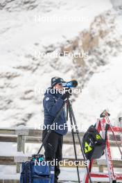 03.11.2023, Bessans, France (FRA): Jean-Paul Giachino (FRA), Coach Team France - Biathlon training, Bessans (FRA). www.nordicfocus.com. © Authamayou/NordicFocus. Every downloaded picture is fee-liable.