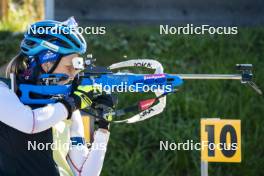 06.10.2023, Lavaze (ITA):  Franziska Preuss (GER) - Biathlon summer training, Lavaze (ITA). www.nordicfocus.com. © Vanzetta/NordicFocus. Every downloaded picture is fee-liable.