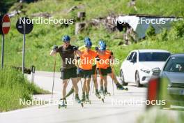 11.06.2023, Lavaze, Italy (ITA): Sebastian Samuelsson (SWE), Malte Stefansson (SWE), (l-r)  - Biathlon summer training, Lavaze (ITA). www.nordicfocus.com. © Barbieri/NordicFocus. Every downloaded picture is fee-liable.