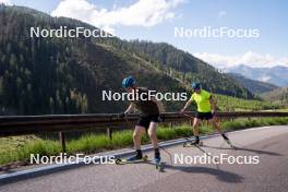 11.06.2023, Lavaze, Italy (ITA): Sebastian Samuelsson (SWE), Martin Ponsiluoma (SWE), (l-r)  - Biathlon summer training, Lavaze (ITA). www.nordicfocus.com. © Barbieri/NordicFocus. Every downloaded picture is fee-liable.