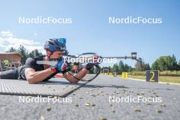 23.08.2023, Font-Romeu, France (FRA): Quentin Fillon-Maillet (FRA) - Biathlon training, Font-Romeu (FRA). www.nordicfocus.com. © Authamayou/NordicFocus. Every downloaded picture is fee-liable.