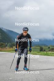 23.09.2023, Bessans, France (FRA): Antonin Guigonnat (FRA) - Biathlon training, Bessans (FRA). www.nordicfocus.com. © Authamayou/NordicFocus. Every downloaded picture is fee-liable.