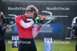 04.06.2023, Ruhpolding, Germany (GER): Sebastian Stalder (SUI) - Biathlon summer training, Ruhpolding (GER). www.nordicfocus.com. © Reiter/NordicFocus. Every downloaded picture is fee-liable.