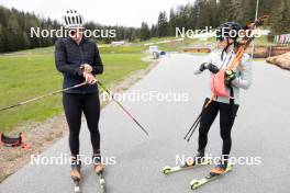 19.05.2023, Lenzerheide, Switzerland (SUI): Amy Baserga (SUI), Aita Gasparin (SUI), (l-r) - Biathlon summer training, Lenzerheide (SUI). www.nordicfocus.com. © Manzoni/NordicFocus. Every downloaded picture is fee-liable.