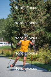 23.08.2023, Font-Romeu, France (FRA): Fabien Claude (FRA) - Biathlon training, Font-Romeu (FRA). www.nordicfocus.com. © Authamayou/NordicFocus. Every downloaded picture is fee-liable.