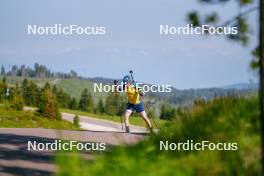 17.06.2023, Lavaze, Italy (ITA): Sebastian Samuelsson (SWE) - Biathlon summer training, Lavaze (ITA). www.nordicfocus.com. © Barbieri/NordicFocus. Every downloaded picture is fee-liable.