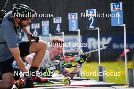 04.06.2023, Ruhpolding, Germany (GER): Sebastian Stalder (SUI) - Biathlon summer training, Ruhpolding (GER). www.nordicfocus.com. © Reiter/NordicFocus. Every downloaded picture is fee-liable.