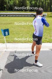04.07.2023, Premanon, France (FRA): Oscar Lombardot (FRA) - Biathlon summer training, La Premanon (FRA). www.nordicfocus.com. © Manzoni/NordicFocus. Every downloaded picture is fee-liable.