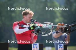 04.06.2023, Ruhpolding, Germany (GER): Sebastian Stalder (SUI) - Biathlon summer training, Ruhpolding (GER). www.nordicfocus.com. © Reiter/NordicFocus. Every downloaded picture is fee-liable.