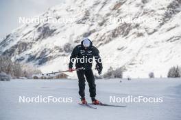 03.11.2023, Bessans, France (FRA): Simon Fourcade (FRA), Coach Team France - Biathlon training, Bessans (FRA). www.nordicfocus.com. © Authamayou/NordicFocus. Every downloaded picture is fee-liable.