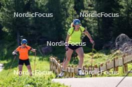 11.06.2023, Lavaze, Italy (ITA): Elvira Oeberg (SWE), Hanna Oeberg (SWE), (l-r)  - Biathlon summer training, Lavaze (ITA). www.nordicfocus.com. © Barbieri/NordicFocus. Every downloaded picture is fee-liable.