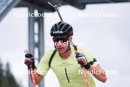 04.07.2023, Premanon, France (FRA): Quentin Fillon Maillet (FRA) - Biathlon summer training, La Premanon (FRA). www.nordicfocus.com. © Manzoni/NordicFocus. Every downloaded picture is fee-liable.