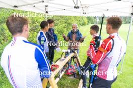 31.05.2023, Col Bayard, France (FRA): Jean-Pierre Amat (FRA), Olympic Champion and shooting coach Team France - Biathlon summer training, Col Bayard (FRA). www.nordicfocus.com. © Thibaut/NordicFocus. Every downloaded picture is fee-liable.