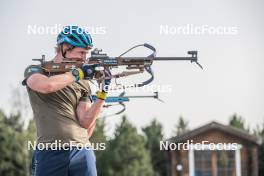 04.09.2023, Font-Romeu, France (FRA): Sebastian Samuelsson (SWE) - Biathlon training, Font-Romeu (FRA). www.nordicfocus.com. © Authamayou/NordicFocus. Every downloaded picture is fee-liable.