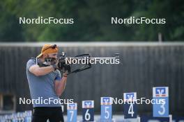 04.06.2023, Ruhpolding, Germany (GER): Dajan Danuser (SUI) - Biathlon summer training, Ruhpolding (GER). www.nordicfocus.com. © Reiter/NordicFocus. Every downloaded picture is fee-liable.