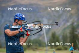 21.09.2023, Bessans, France (FRA): Oscar Lombardot (FRA) - Biathlon training, Bessans (FRA). www.nordicfocus.com. © Authamayou/NordicFocus. Every downloaded picture is fee-liable.