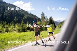 11.06.2023, Lavaze, Italy (ITA): Sebastian Samuelsson (SWE), Martin Ponsiluoma (SWE), (l-r)  - Biathlon summer training, Lavaze (ITA). www.nordicfocus.com. © Barbieri/NordicFocus. Every downloaded picture is fee-liable.