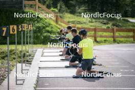 21.06.2023, Lavaze, Italy (ITA): Braunhofer Patrick (ITA), Elia Zeni (ITA), (l-r)  - Biathlon summer training, Lavaze (ITA). www.nordicfocus.com. © Vanzetta/NordicFocus. Every downloaded picture is fee-liable.