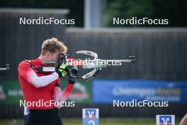 04.06.2023, Ruhpolding, Germany (GER): Sebastian Stalder (SUI) - Biathlon summer training, Ruhpolding (GER). www.nordicfocus.com. © Reiter/NordicFocus. Every downloaded picture is fee-liable.