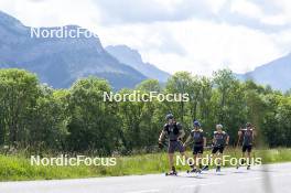 30.05.2023, Col Bayard, France (FRA): Emilien Claude (FRA), Oscar Lombardot (FRA), Eric Perrot (FRA), Quentin Fillon Maillet (FRA), (l-r)  - Biathlon summer training, Col Bayard (FRA). www.nordicfocus.com. © Thibaut/NordicFocus. Every downloaded picture is fee-liable.