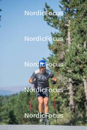 23.08.2023, Font-Romeu, France (FRA): Oscar Lombardot (FRA) - Biathlon training, Font-Romeu (FRA). www.nordicfocus.com. © Authamayou/NordicFocus. Every downloaded picture is fee-liable.