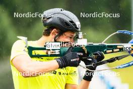 28.08.2023, Obertilliach, Austria (AUT): Sturla Holm Laegreid (NOR) - Biathlon summer training, Obertilliach (AUT). www.nordicfocus.com. © Barbieri/NordicFocus. Every downloaded picture is fee-liable.