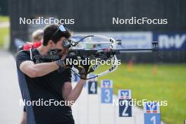 04.06.2023, Ruhpolding, Germany (GER): Niklas Hartweg (SUI) - Biathlon summer training, Ruhpolding (GER). www.nordicfocus.com. © Reiter/NordicFocus. Every downloaded picture is fee-liable.