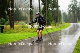 28.08.2023, Obertilliach, Austria (AUT): Sturla Holm Laegreid (NOR) - Biathlon summer training, Obertilliach (AUT). www.nordicfocus.com. © Barbieri/NordicFocus. Every downloaded picture is fee-liable.