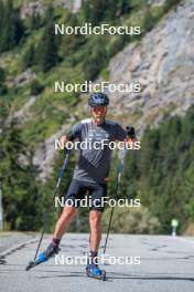 22.09.2023, Bessans, France (FRA): Antonin Guigonnat (FRA) - Biathlon training, Bessans (FRA). www.nordicfocus.com. © Authamayou/NordicFocus. Every downloaded picture is fee-liable.