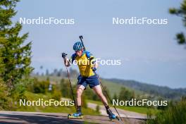 17.06.2023, Lavaze, Italy (ITA): Sebastian Samuelsson (SWE) - Biathlon summer training, Lavaze (ITA). www.nordicfocus.com. © Barbieri/NordicFocus. Every downloaded picture is fee-liable.