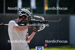 03.06.2023, Ruhpolding, Germany (GER): Niklas Hartweg (SUI) - Biathlon summer training, Ruhpolding (GER). www.nordicfocus.com. © Reiter/NordicFocus. Every downloaded picture is fee-liable.