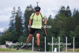 04.07.2023, Premanon, France (FRA): Quentin Fillon Maillet (FRA) - Biathlon summer training, La Premanon (FRA). www.nordicfocus.com. © Manzoni/NordicFocus. Every downloaded picture is fee-liable.