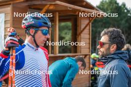 30.08.2023, Font-Romeu, France (FRA): Quentin Fillon-Maillet (FRA) - Biathlon training, Font-Romeu (FRA). www.nordicfocus.com. © Authamayou/NordicFocus. Every downloaded picture is fee-liable.