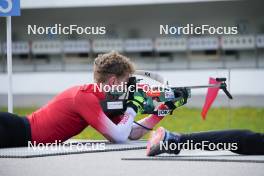 04.06.2023, Ruhpolding, Germany (GER): Sebastian Stalder (SUI) - Biathlon summer training, Ruhpolding (GER). www.nordicfocus.com. © Reiter/NordicFocus. Every downloaded picture is fee-liable.