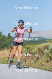 23.08.2023, Font-Romeu, France (FRA): Gilonne Guigonnat (FRA) - Biathlon training, Font-Romeu (FRA). www.nordicfocus.com. © Authamayou/NordicFocus. Every downloaded picture is fee-liable.